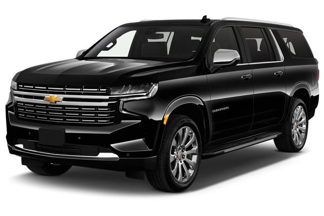 Black Chevrolet SUV with a sleek design and chrome accents.