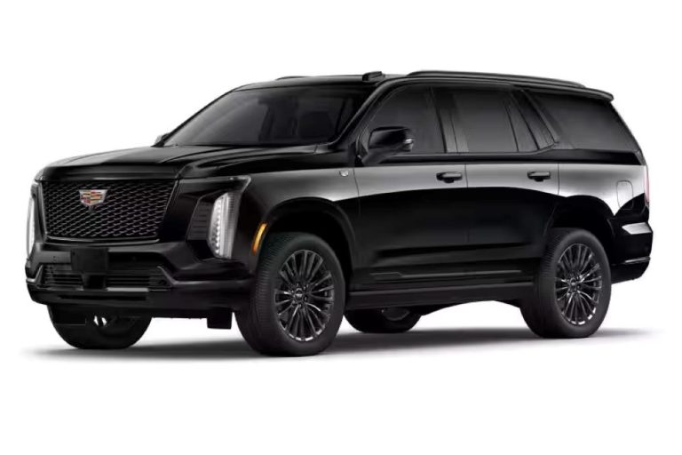 Black Cadillac SUV with a sleek design and modern features.